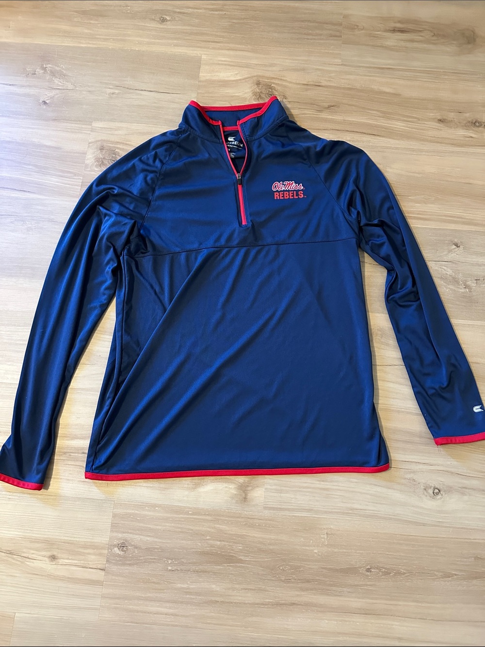 Rebels Navy Quarter-Zip Pullover Sweater